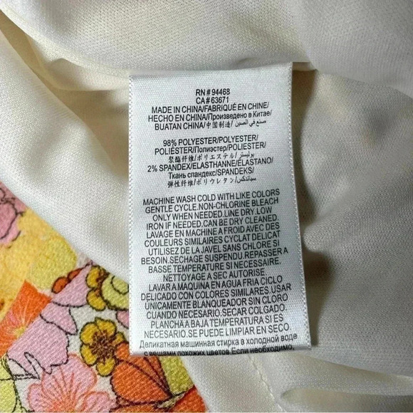 BCBGeneration Ruffle Floral print midi dress sz M - Picture 4 of 7